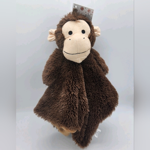 Monkey Security Blanket + Rattle, Baby Gift - Picture 1 of 4